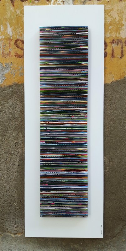 Coloured lines 18 2018 100×34 Acryl-Lack auf LW, SOLD